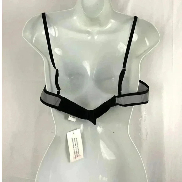 NWT Hot & Delicious Reflective Bra Top Large Gray Black Women's - Picture 3 of 13